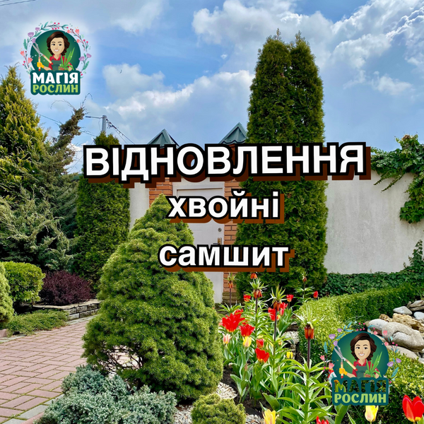 Комплекс «Відновлення хвойних/самшиту після хвороби, опіків»  На 10 рослин 1 метрових  2002236134 фото